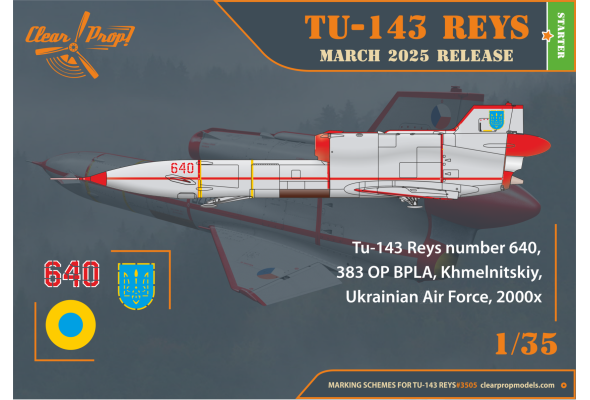 Shop 1/35 Tu-143 Reys photo reconnaissance Scale Plastic Models and Accessories. Resin Parts. Clear Prop Models Online Store