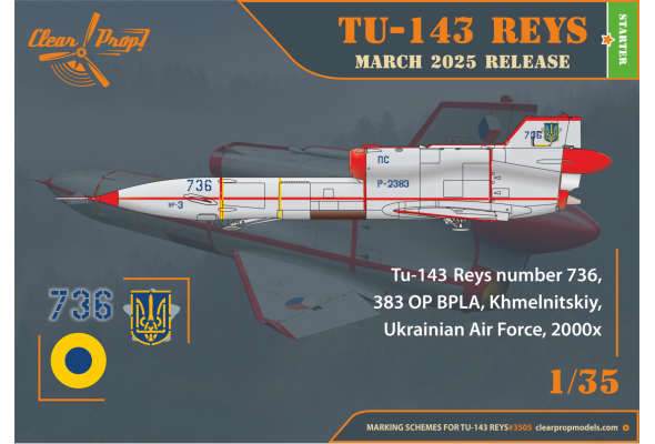 Shop 1/35 Tu-143 Reys photo reconnaissance Scale Plastic Models and Accessories. Resin Parts. Clear Prop Models Online Store