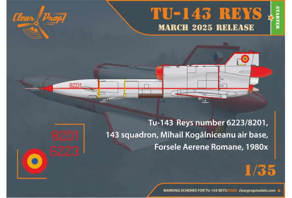 Shop 1/35 Tu-143 Reys photo reconnaissance Scale Plastic Models and Accessories. Resin Parts. Clear Prop Models Online Store