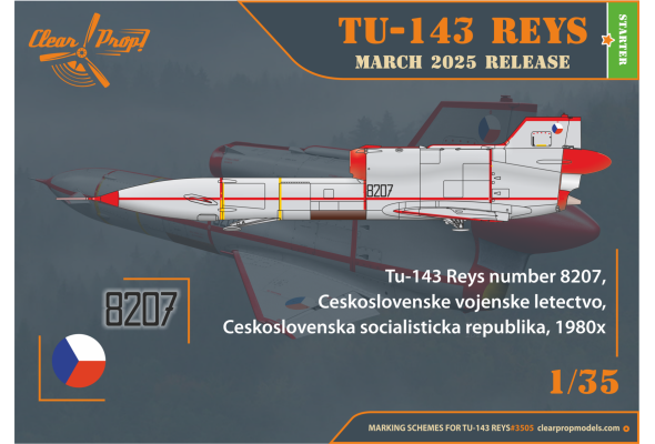 Shop 1/35 Tu-143 Reys photo reconnaissance Scale Plastic Models and Accessories. Resin Parts. Clear Prop Models Online Store