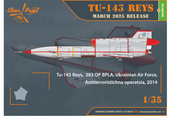 Shop 1/35 Tu-143 Reys photo reconnaissance Scale Plastic Models and Accessories. Resin Parts. Clear Prop Models Online Store