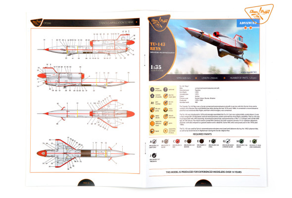 Shop 1/35 Tu-143 Reys television reconnaissance Scale Plastic Models and Accessories. Resin Parts. Clear Prop Models Online Store
