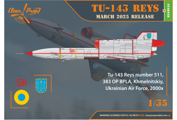 Shop 1/35 Tu-143 Reys television reconnaissance Scale Plastic Models and Accessories. Resin Parts. Clear Prop Models Online Store