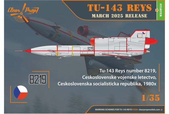 Shop 1/35 Tu-143 Reys television reconnaissance Scale Plastic Models and Accessories. Resin Parts. Clear Prop Models Online Store