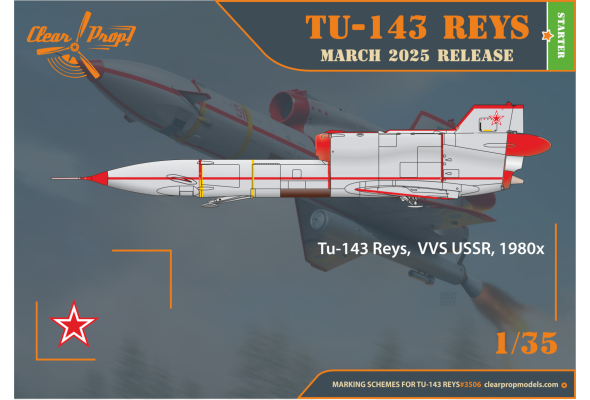 Shop 1/35 Tu-143 Reys television reconnaissance Scale Plastic Models and Accessories. Resin Parts. Clear Prop Models Online Store