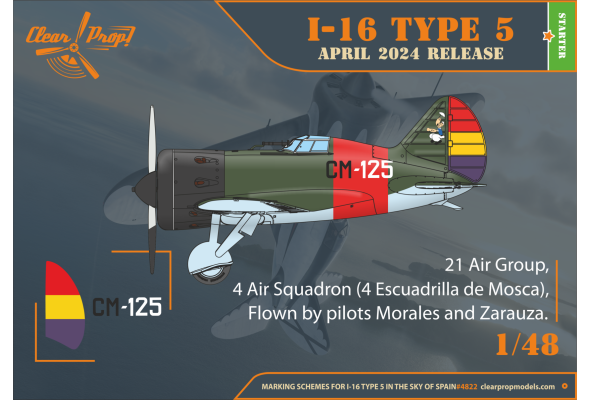 Shop 1/48 I-16 type 5 (in the sky of Spain late version) Scale Plastic Models and Accessories. Resin Parts. Clear Prop Models Online Store