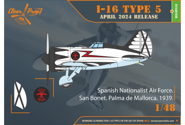 Shop 1/48 I-16 type 5 (in the sky of Spain late version) Scale Plastic Models and Accessories. Resin Parts. Clear Prop Models Online Store