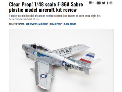1/48 F-86A review from FineScale Modeler