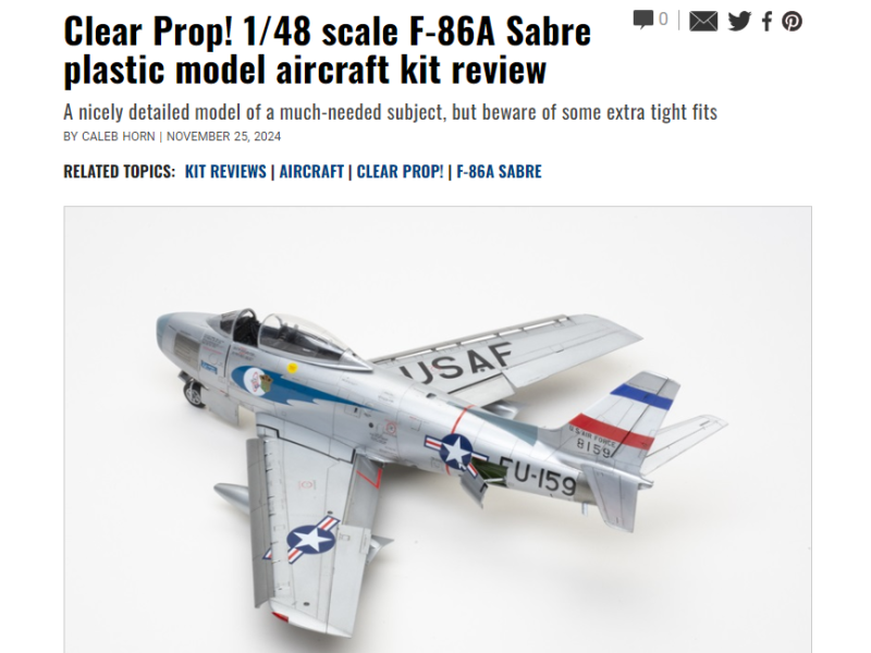 1/48 F-86A review from FineScale Modeler