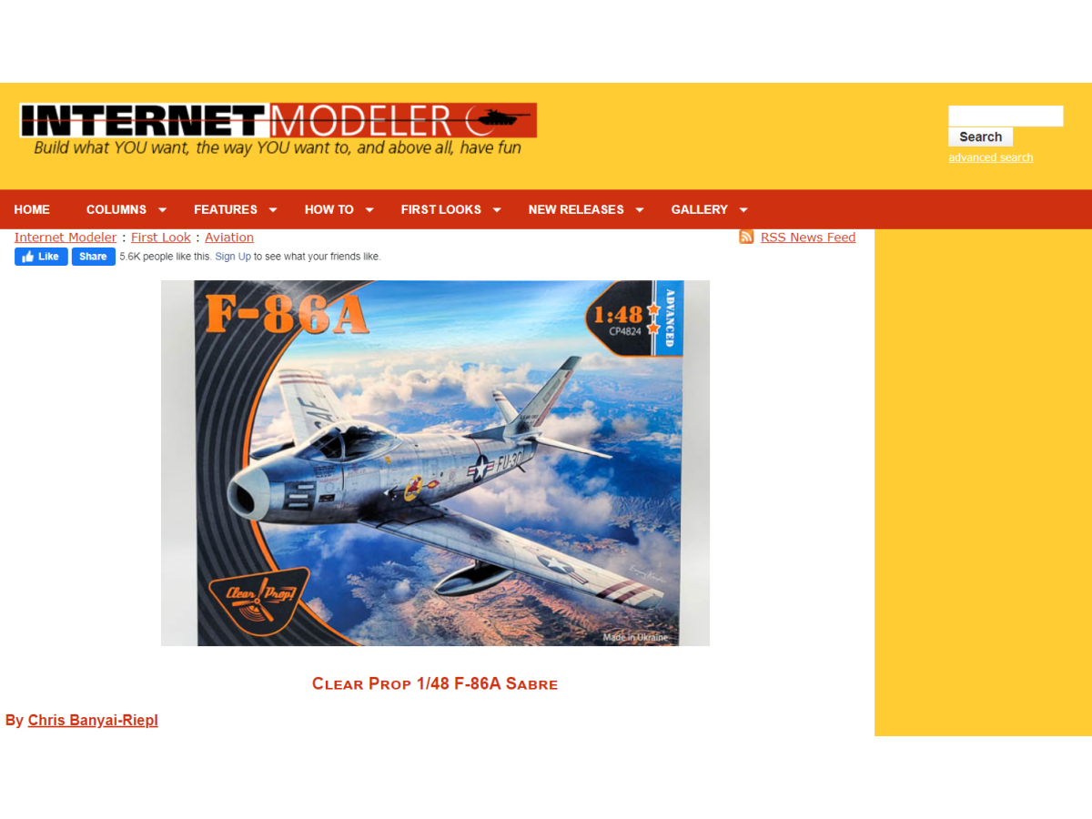 1/48 F-86A review from INTERNET MODELLER