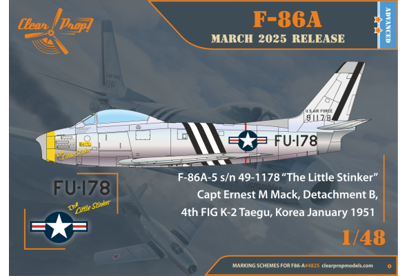 Shop 1/48 F-86A in Korea (early variants) Scale Plastic Models and Accessories. Resin Parts. Clear Prop Models Online Store