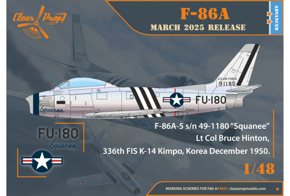 Shop 1/48 F-86A in Korea (early variants) Scale Plastic Models and Accessories. Resin Parts. Clear Prop Models Online Store