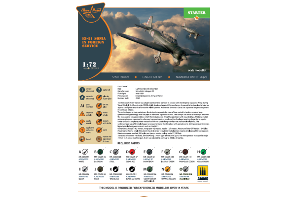 Shop 1/72 Ki-51 Sonia "in foreign service" Scale Plastic Models and Accessories. Resin Parts. Clear Prop Models Online Store