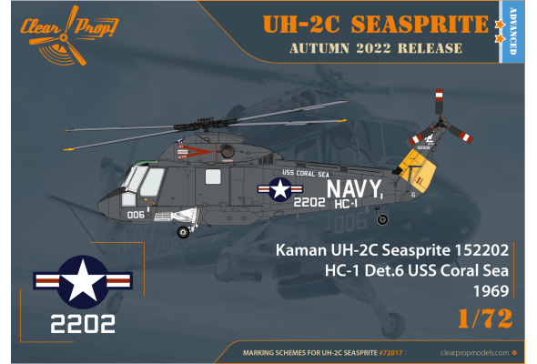 Shop 1/72 UH-2C Seasprite Scale Plastic Models and Accessories. Resin Parts. Clear Prop Models Online Store