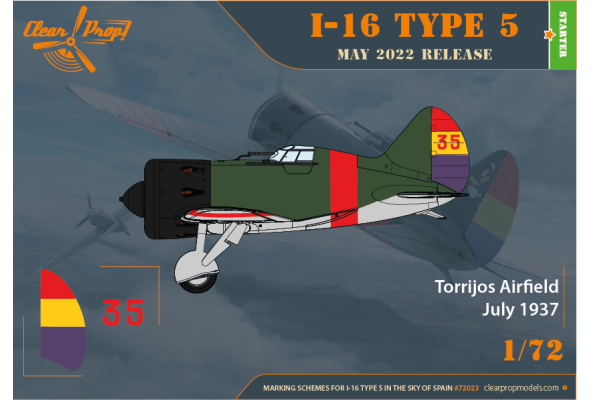 Shop 1/72 I-16 TYPE 5 (in the sky of Spain) Scale Plastic Models and Accessories. Resin Parts. Clear Prop Models Online Store