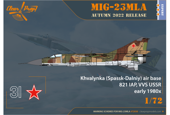 Shop 1/72 MiG-23MLA Flogger-G Scale Plastic Models and Accessories. Resin Parts. Clear Prop Models Online Store