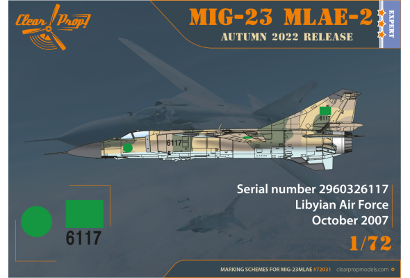 Shop 1/72 MiG-23MLA-2 Flogger-G Scale Plastic Models and Accessories. Resin Parts. Clear Prop Models Online Store