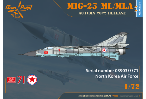 Shop 1/72 MiG-23ML/MLA Flogger-G Scale Plastic Models and Accessories. Resin Parts. Clear Prop Models Online Store