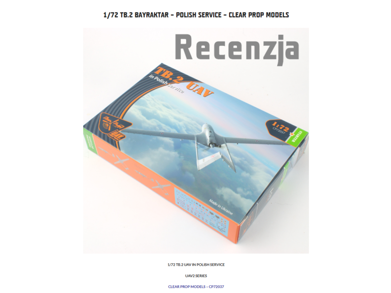 1/72 TB.2 UAV in Polish service review from KFS Miniature