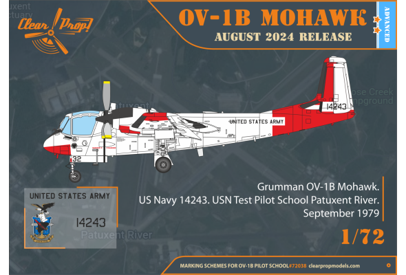 Shop 1/72 OV-1B Mohawk "Pilot School" Scale Plastic Models and Accessories. Resin Parts. Clear Prop Models Online Store