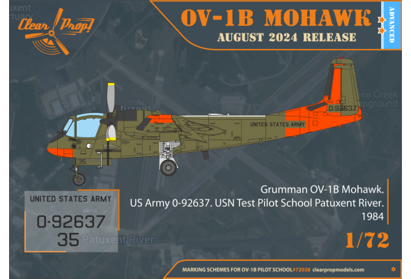 Shop 1/72 OV-1B Mohawk "Pilot School" Scale Plastic Models and Accessories. Resin Parts. Clear Prop Models Online Store
