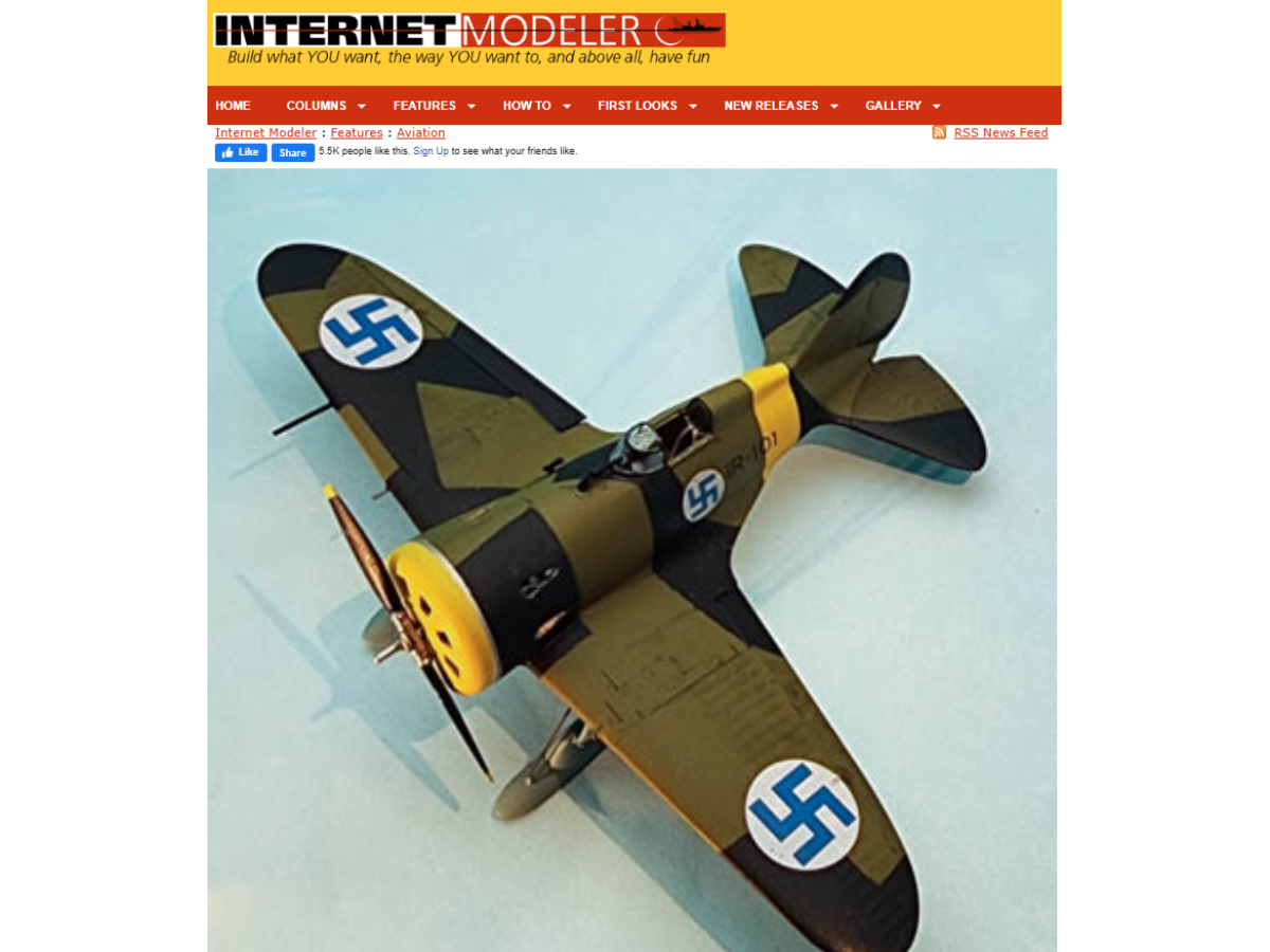1/72 I-16 type 5 In Finnish Service review from INTERNET MODELER