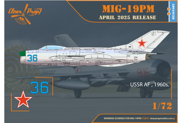 Shop 1/72 MiG-19PM Scale Plastic Models and Accessories. Resin Parts. Clear Prop Models Online Store