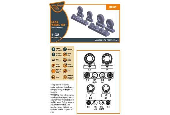 Shop 1/32 Lynx wheel set Scale Plastic Models and Accessories. Resin Parts. Clear Prop Models Online Store