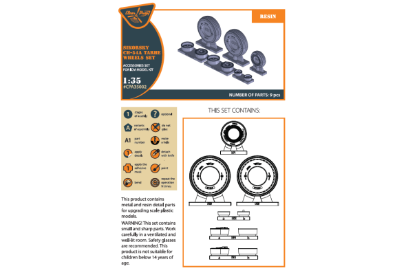 Shop 1/35 CH-54A Tarhe wheels set for ICM kit Scale Plastic Models and Accessories. Resin Parts. Clear Prop Models Online Store