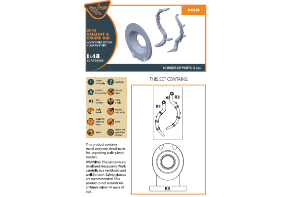 Shop 1/48 Hawk H-75 M/N/O resin exhaust for CP kit Scale Plastic Models and Accessories. Resin Parts. Clear Prop Models Online Store