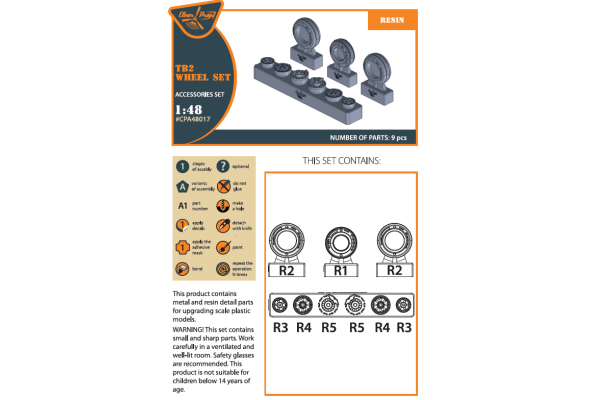 Shop 1/48 TB.2 wheel set Scale Plastic Models and Accessories. Resin Parts. Clear Prop Models Online Store