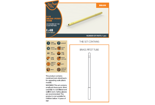 Shop 1/48 I-16 brass pitot tube Scale Plastic Models and Accessories. Resin Parts. Clear Prop Models Online Store