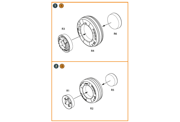 Shop 1/48 Mirage-2000 wheel set Scale Plastic Models and Accessories. Resin Parts. Clear Prop Models Online Store