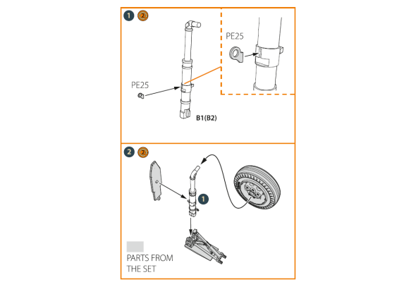 Shop 1/48 XA2D-1, A2D-1 Skyshark main landing legs Scale Plastic Models and Accessories. Resin Parts. Clear Prop Models Online Store