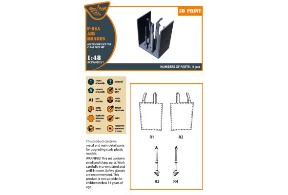 Shop 1/48 F-86A air brakes for CP kits Scale Plastic Models and Accessories. Resin Parts. Clear Prop Models Online Store