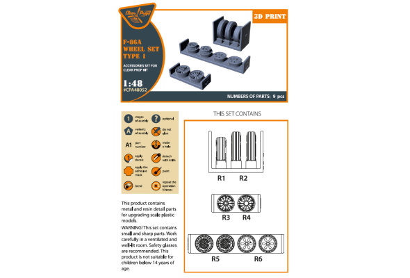 Shop 1/48 F-86A wheel set type 1 for CP kits Scale Plastic Models and Accessories. Resin Parts. Clear Prop Models Online Store