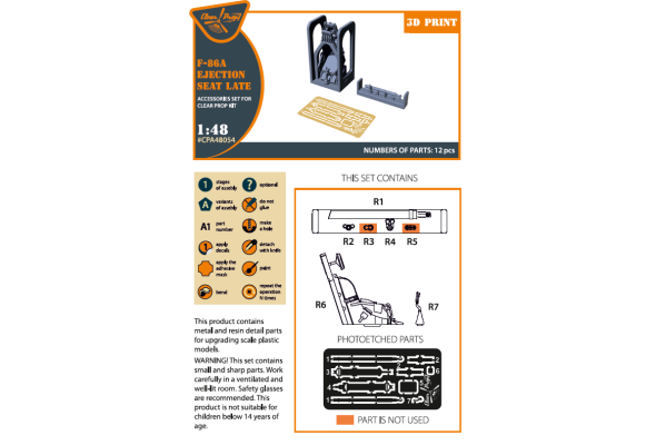 Shop 1/48 F-86A Ejection seat late for CP kits Scale Plastic Models and Accessories. Resin Parts. Clear Prop Models Online Store