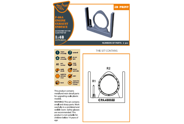 Shop 1/48 F-86A engine exhaust endface for CP kits Scale Plastic Models and Accessories. Resin Parts. Clear Prop Models Online Store