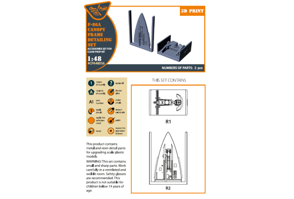 Shop 1/48 F-86A Canopy frame detailing set for CP kits Scale Plastic Models and Accessories. Resin Parts. Clear Prop Models Online Store