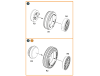 Shop 1/48 F-86A wheel set type 2 for CP kits Scale Plastic Models and Accessories. Resin Parts. Clear Prop Models Online Store
