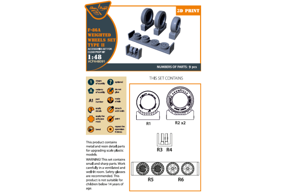 Shop 1/48 F-86A Weighted wheels set type 2 for CP kits Scale Plastic Models and Accessories. Resin Parts. Clear Prop Models Online Store