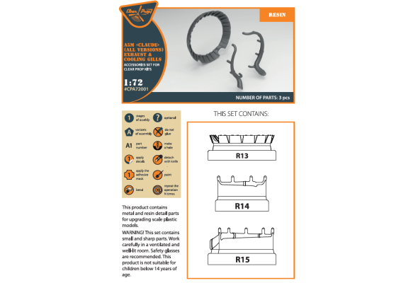 Shop 1/72 A5M Claude (all versions) resin exhaust & cooling gills Scale Plastic Models and Accessories. Resin Parts. Clear Prop Models Online Store