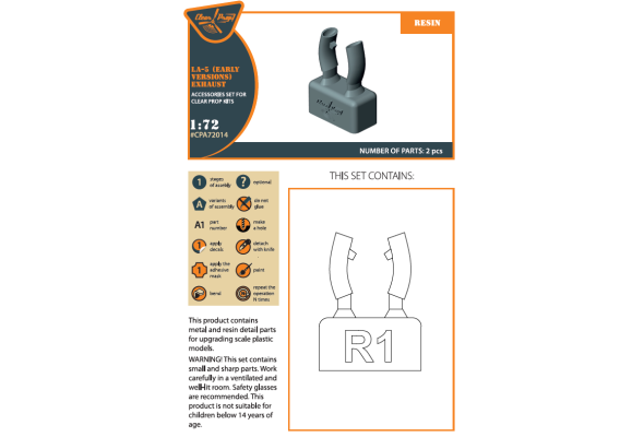 Shop 1/72 La-5 (early version) resin exhaust Scale Plastic Models and Accessories. Resin Parts. Clear Prop Models Online Store
