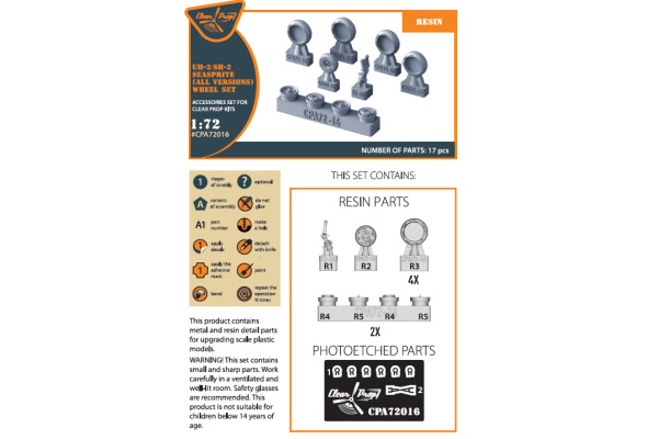 Shop 1/72 UH-2 SEASPRITE (all versions) wheel set Scale Plastic Models and Accessories. Resin Parts. Clear Prop Models Online Store