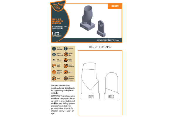 Shop 1/72 UH-2 A/B Seasprite resin exhaust Scale Plastic Models and Accessories. Resin Parts. Clear Prop Models Online Store