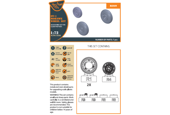 Shop 1/72 OV-1 A/B/C/D Mohawk wheels set Scale Plastic Models and Accessories. Resin Parts. Clear Prop Models Online Store
