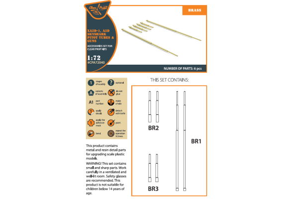 Shop 1/72 XA2D-1, A2D Skyshark Pitot Tubes and guns Scale Plastic Models and Accessories. Resin Parts. Clear Prop Models Online Store