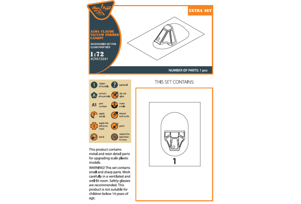 Shop 1/72 A5M4 Claude vacuum formed canopy Scale Plastic Models and Accessories. Resin Parts. Clear Prop Models Online Store