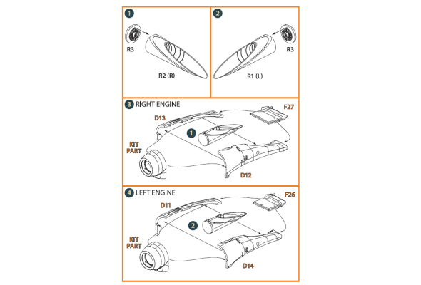 Shop 1/72 OV-1 A/B/C/D Mohawk exhaust set for CP kit Scale Plastic Models and Accessories. Resin Parts. Clear Prop Models Online Store