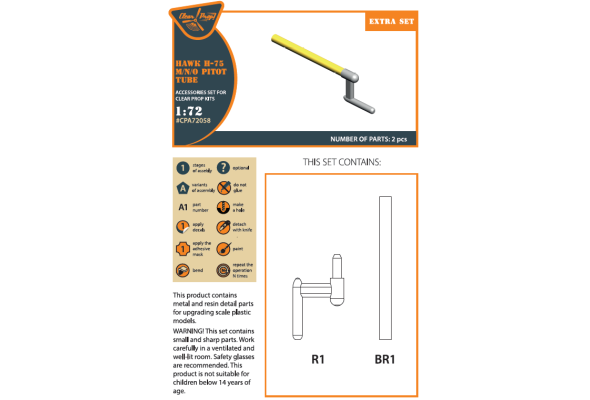 Shop 1/72 Hawk H-75 M/N/O Pitot tube Scale Plastic Models and Accessories. Resin Parts. Clear Prop Models Online Store